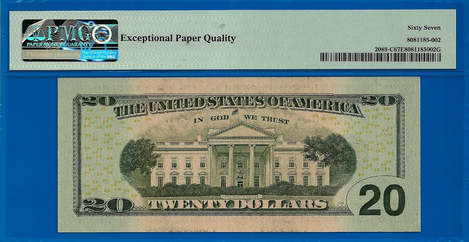 2004 $20 Federal Reserve Note PMG 67EPQ wanted birthday low serial number 93 - Image 3 of 3