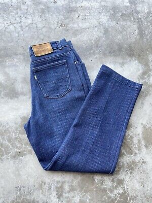 Vintage Levi's White Tab Western Pinstripe Denim Jeans 16 Vintage Levi's White Tab Western Pinstripe Denim Jeans 16
