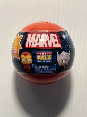 #ad Marvel Puzzle Palz Mystery Capsule Build Own Character Eraser NEW Sealed $10.00