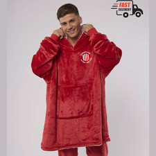 SUNDERLAND HA'WAY THE LADS Custom Comfy Hooded Hoodie Blanket Oversized - RED