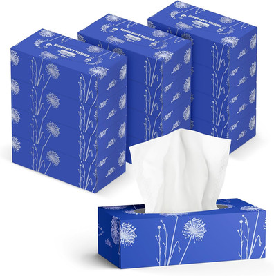 Von Amazon 3-lagige Gesichtstücher, 1080 Blatt, (12 Packungen à 90 Blatt)