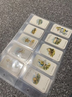 FULL SET ORIGINAL CARRERAS CIGARETTE CARDS ALICE IN WONDERLAND "Rounded" VGC