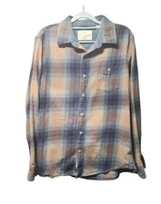 Weatherproof Vintage Men  s Plaid Cotton Shirt Long Sleeve Large