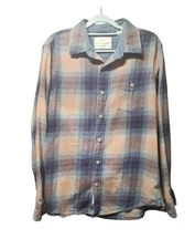 Weatherproof Vintage Men’s Plaid Cotton Shirt Long Sleeve Large