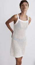 Madewell Crochet Cutaway Cover-Up Dress In Lighthouse Size S 100% Cotton