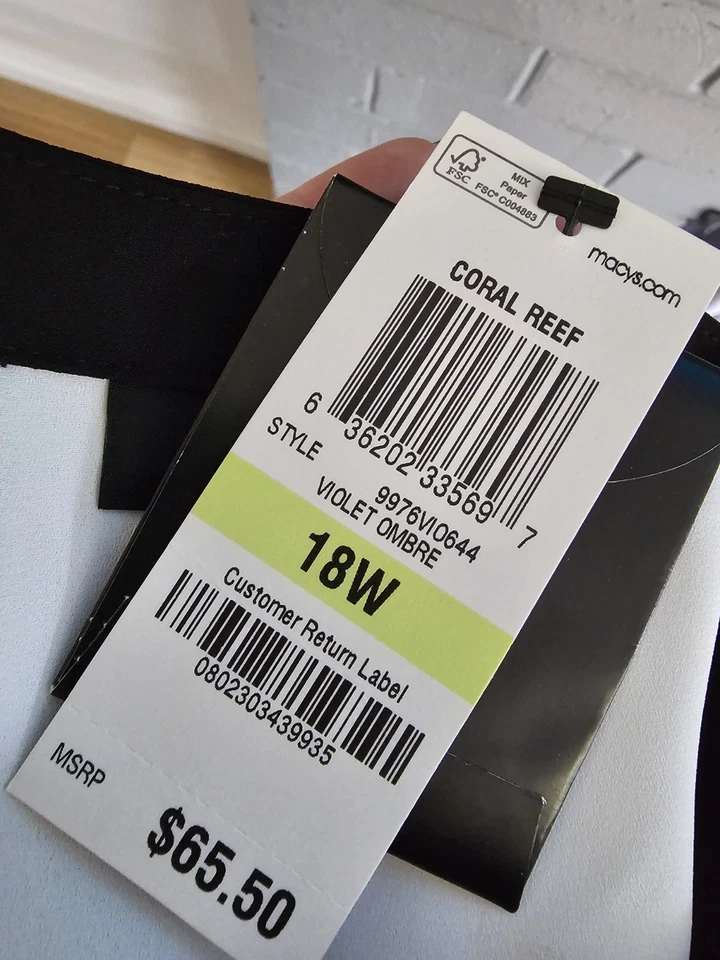 Alfani Women Ombre Shirt, New Size 18-20 - image 3 of 4