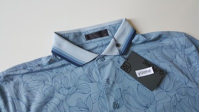 New G/FORE Outline Iris Banded Sleeve Tech Pique Golf Polo, g4mf23k242, XL