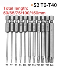 S2 PlumBlossom Style Screwdriver(set)WithHole Strong Magnetism50/65/75/100/150mm