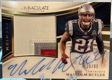 2025 Panini Immaculate Collection - Malcolm Butler Patch/Auto (On-Card) /99