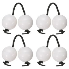 Rhythm African Shaker Kashaka with Black Rope for Party 4 Pack, White 