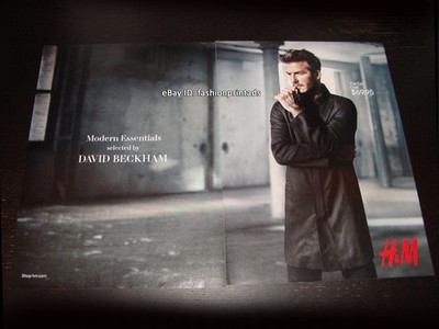 H&M 2-Page PRINT AD Spring 2015 DAVID BECKHAM modern essentials