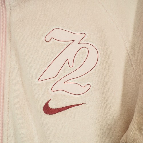 Nike 72 Vintage Y2K 2000s Girls Age 13-15 Years Pink Red Towelling Zip-up Jacket - Picture 4 of 18