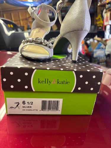 silver kelly katie heels 6.5