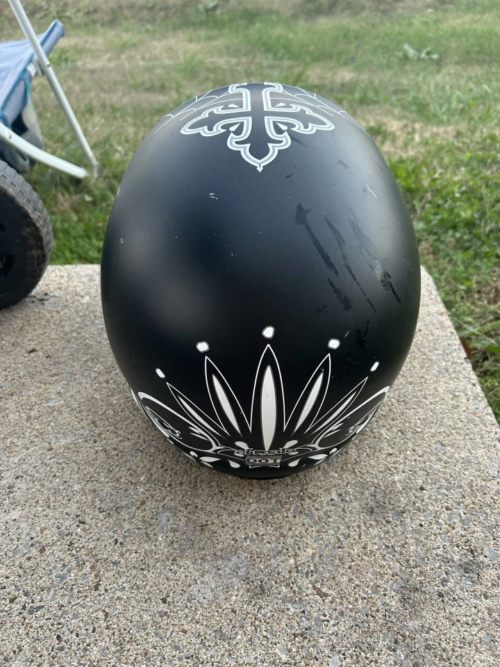 Шлем мотоциклетный Scorpion EXO-Covert FX El Malo белый/матовый черный - Изображение 4 из 4