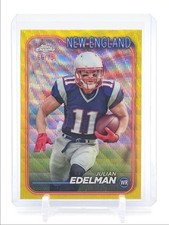 JULIAN EDELMAN 2024 TOPPS CHROME YELLOW WAVE REFRACTOR #134 /75 Q5454