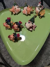 Katherines Collection Christmas Ornament Fish, Lot Of 8 Ornaments