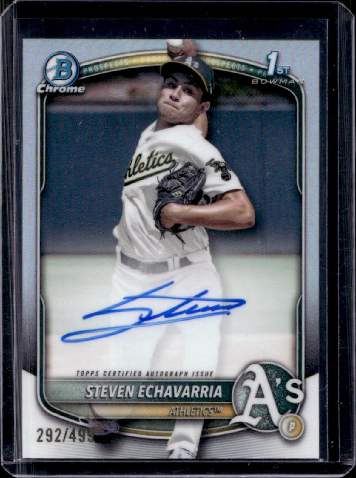 2025 Bowman Steven Echavarria Chrome Auto Refractor 1st Prospect #292/499
