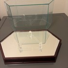 Glass and Mirror Display Cherry Wood case For Signed Autographed Football NFL — photo 5