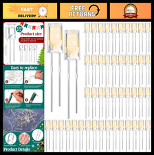120 Pcs 3mm LED Replacement Bulbs 3V 0.06W Energy Efficient String Lights for Ou