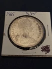 1965 Elizabeth II Canadian Canoe Silver Dollar 80% Silver