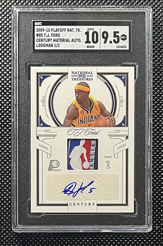 T.J. Ford 2009 National Treasures Century Material Logoman 1/1 Auto SGC 9.5