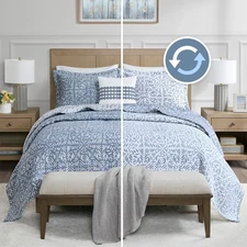 Madison Park Queen Quilt Set Metelasse Reversible Coverlet Set Queen Size Sof...