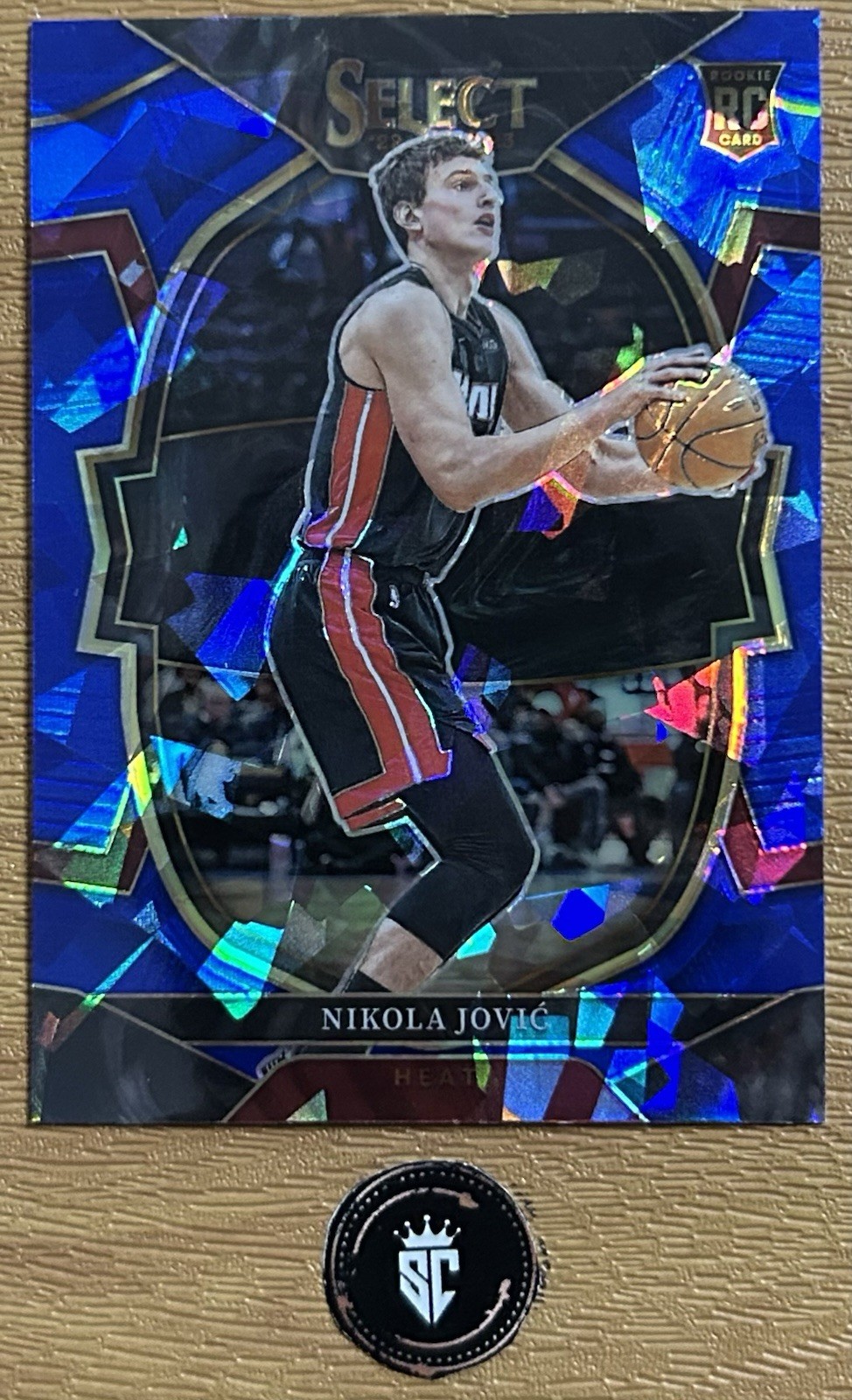 Nikola Jovic 2022-23 Panini Select Concourse Blue Ice Prizm Rookie #91 Heat