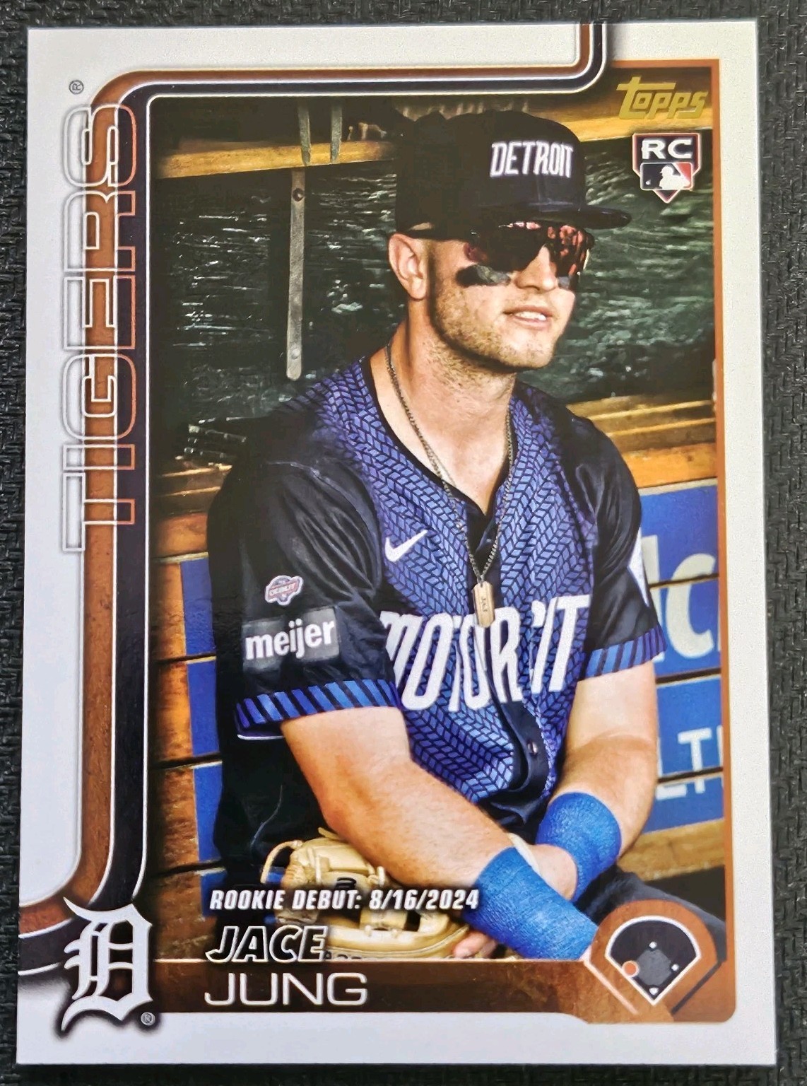 2025 Topps Update Baseball US93 Jace Jung Rookie Debut GOLDEN MIRROR IMAGE SSP