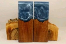 Custom Made Wood Resin Pair Scales For Knife Making Knife Handle 2963