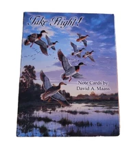 12 Leanin Tree Note Cards Beautiful Mallards  "Evening Flight"  David A Maass 