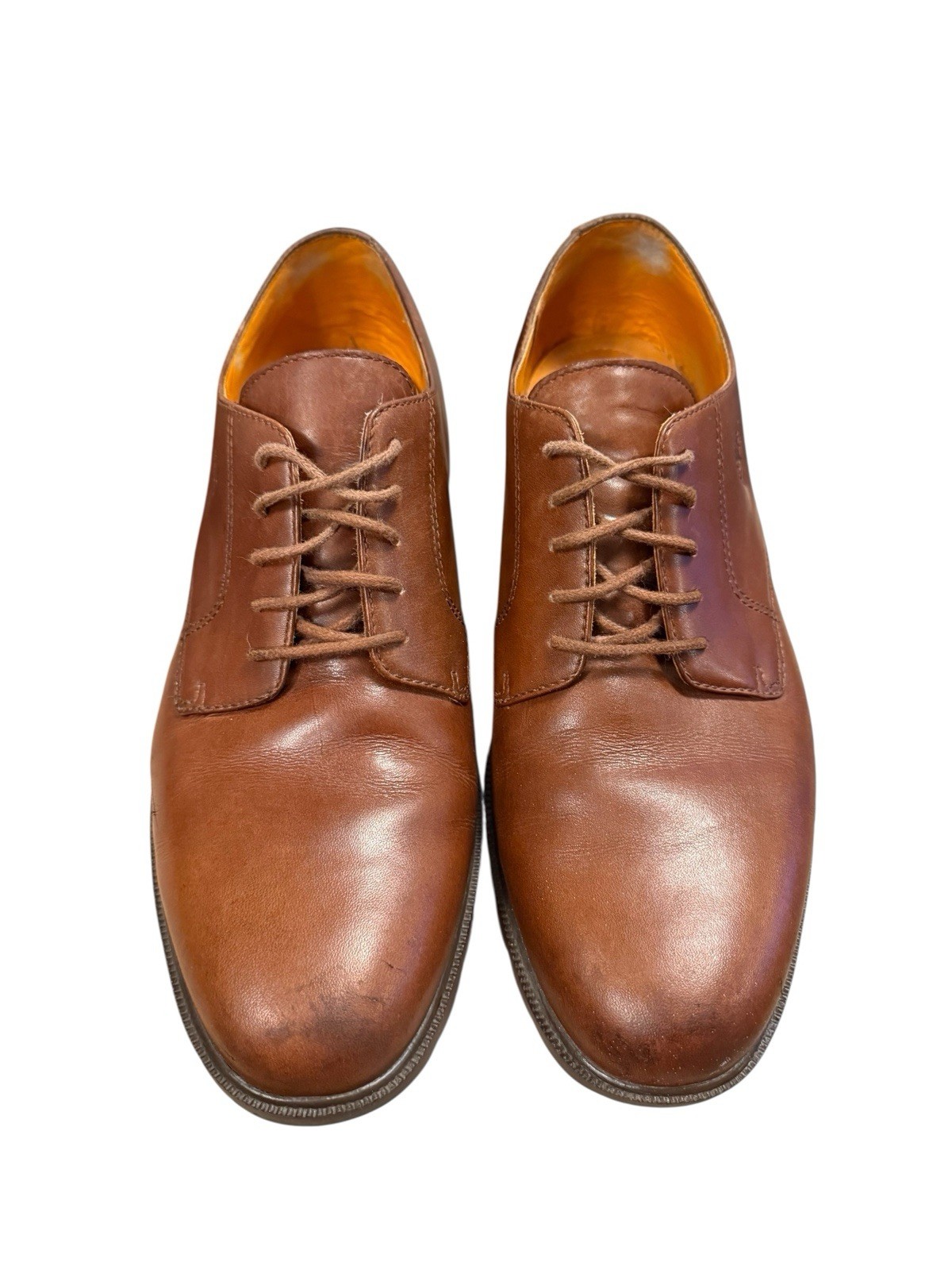 SAOLA Oxford Timberland Tan Impermeabili Punta Tinta Unita Derby Casual 96091 Taglia 12M Vedi Foto