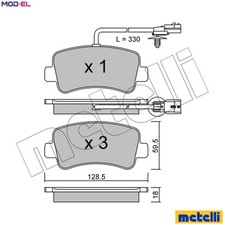 BRAKE PAD SET DISC BRAKE 22-0899-0 FOR RENAULT MASTER/III/Platform/Chassis/Van