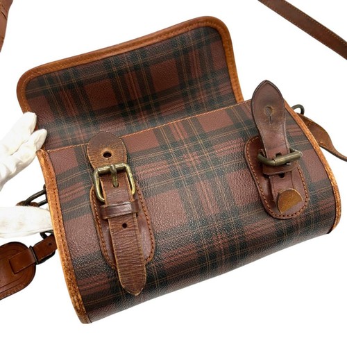 572 Polo Ralph Lauren Shoulder Bag Checked Brown Vintage Limited Edition VHTF Ra - Picture 9 of 14