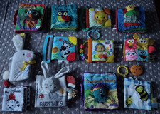 12 Soft Cloth Baby Books Developmental Crinkle Flaps Crinkle Animals Tags A