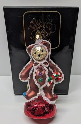 VTG Christopher Radko | 1998 Muffy Ginger Bear Gingerbear Christmas Ornament