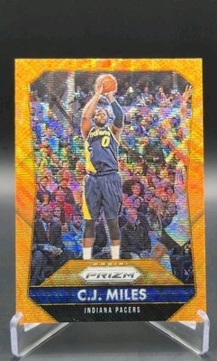 2015-16 Panini Prizm Orange Wave Prizm CJ Miles #72 