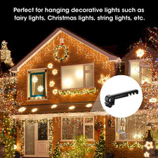 Aieve 30 Pack Gutter Brush Clips, Leaf Guard Fixing Clips Hook for Hanging Ou...