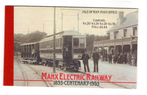1993 ISLE OF MAN - MANX ELECTRIC RAILWAY PRESTIGE BOOKLET FROM COLLECTION K43