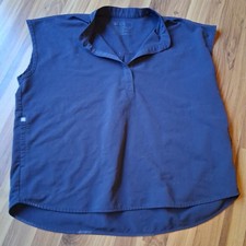 FIGS Technical Collection Womens Scrub Top Navy Size XL Polyester Solid