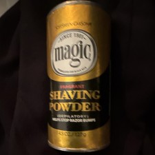 Magic Fragrant Shaving Powder Depilatory Gold Black 4.5 oz Face Coarse Hair Men