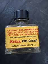 Vintage Kodak Film Cement Bottle - 1/2 oz Almost Totally Full