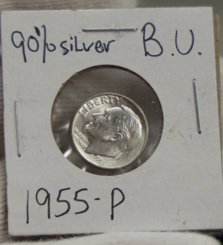 1955 US Roosevelt Silver Dime 10c Nice Unc.