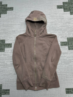 lululemon Scuba Hoodie フーディ トープ 8 Lululemon Scuba Hoodie Womens 8 Brown Full Zip Cotton Blend Fleece