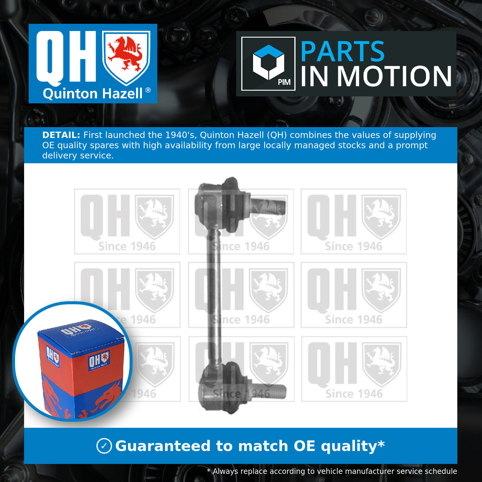 Anti Roll Bar Link Rear QLS3305S Quinton Hazell Stabiliser Drop Link 4436609 New
