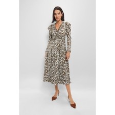 Tuckernuck Hyacinth House Olive Floral Renee Ruffle Midi Dress (Size Large)