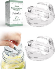 Fermentation Weight Set of 2 - Easy to Use Glass Fermenting Weights, Perfect Fit
