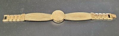 Vintage locket type Anne Klein Goldtone Mesh Watch w  display picture 3