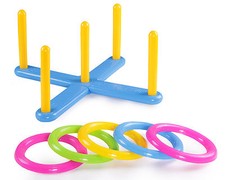 Ondis24 Ringe werfen Wurfspiel mit Ringen Geschicklichkeitsspiel ab 3 Jahren
