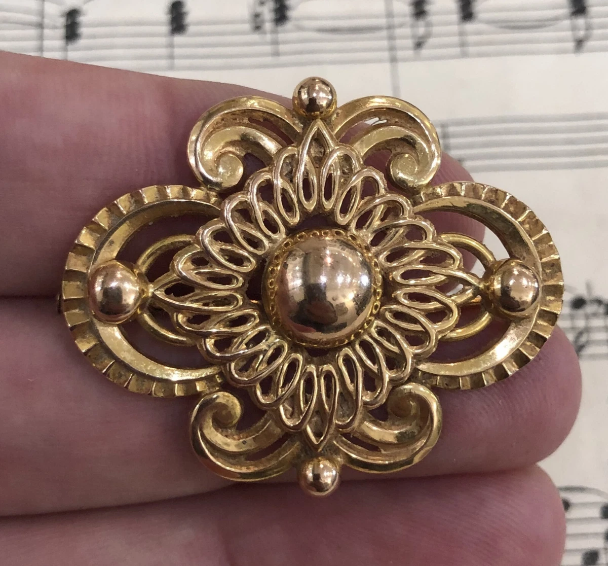 18k Gold Brooch In Retro Fine Pins & Brooches for sale | eBay