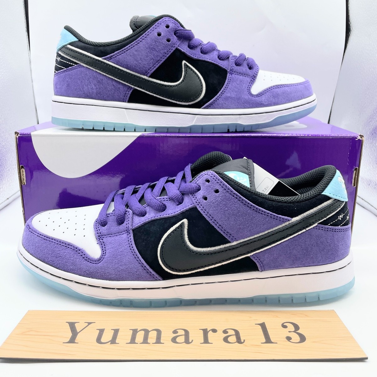 靴 Hayley Wilson Nike SB Dunk Low Pro 28cm Hayley Wilson × Nike SB Dunk Low Pro Black and Purple HJ0513